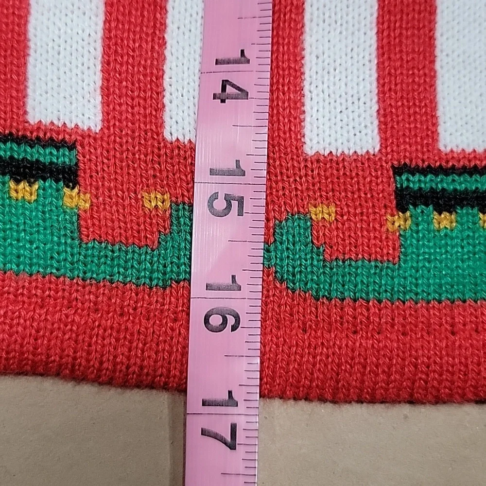 With Love Derek Size S Knit Sweater Skirt, Holiday Elf Pattern, Exc. Used Cond.